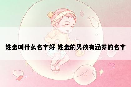 姓金叫什么名字好 姓金的男孩有涵养的名字
